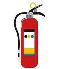 消火器点検のイラスト